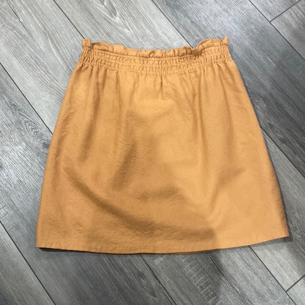 J. Crew Beige Elastic‎ High-Waist Wool Skirt